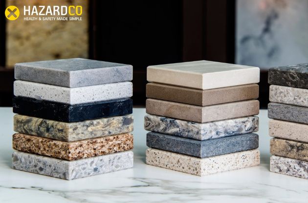 Small stacks of cut stone